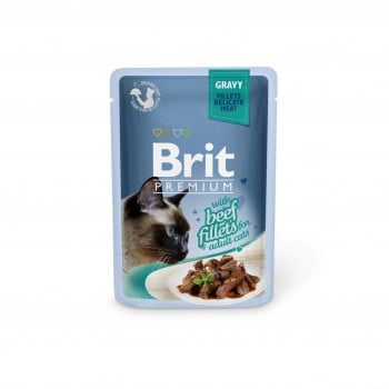Brit Premium pouch (Брит) консерва для кошек пауч филе говядины в соусе 85г.